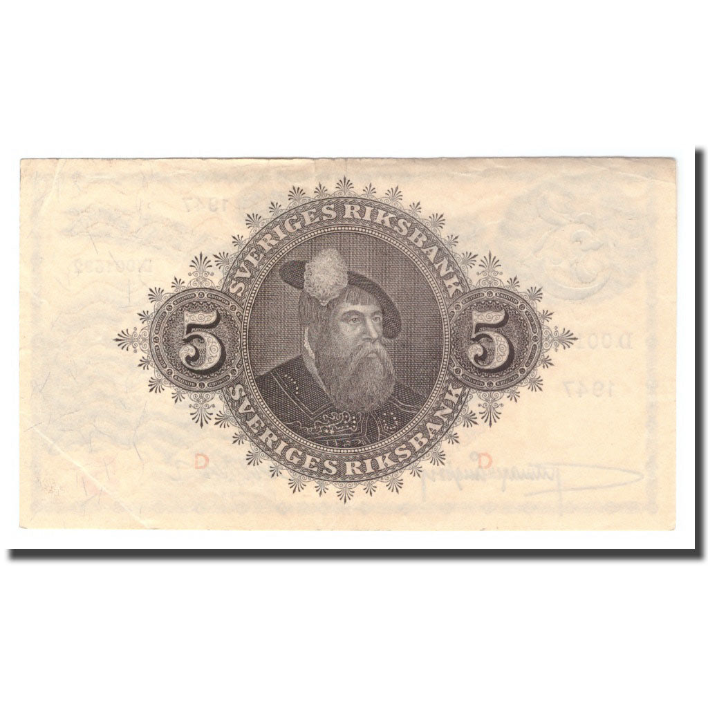 Banknote, Sweden, 5 Kronor, 1947, 1947, KM:33ad, EF(40-45)