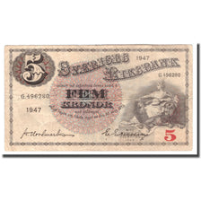 Banknote, Sweden, 5 Kronor, 1947, 1947, KM:33ad, VF(20-25)