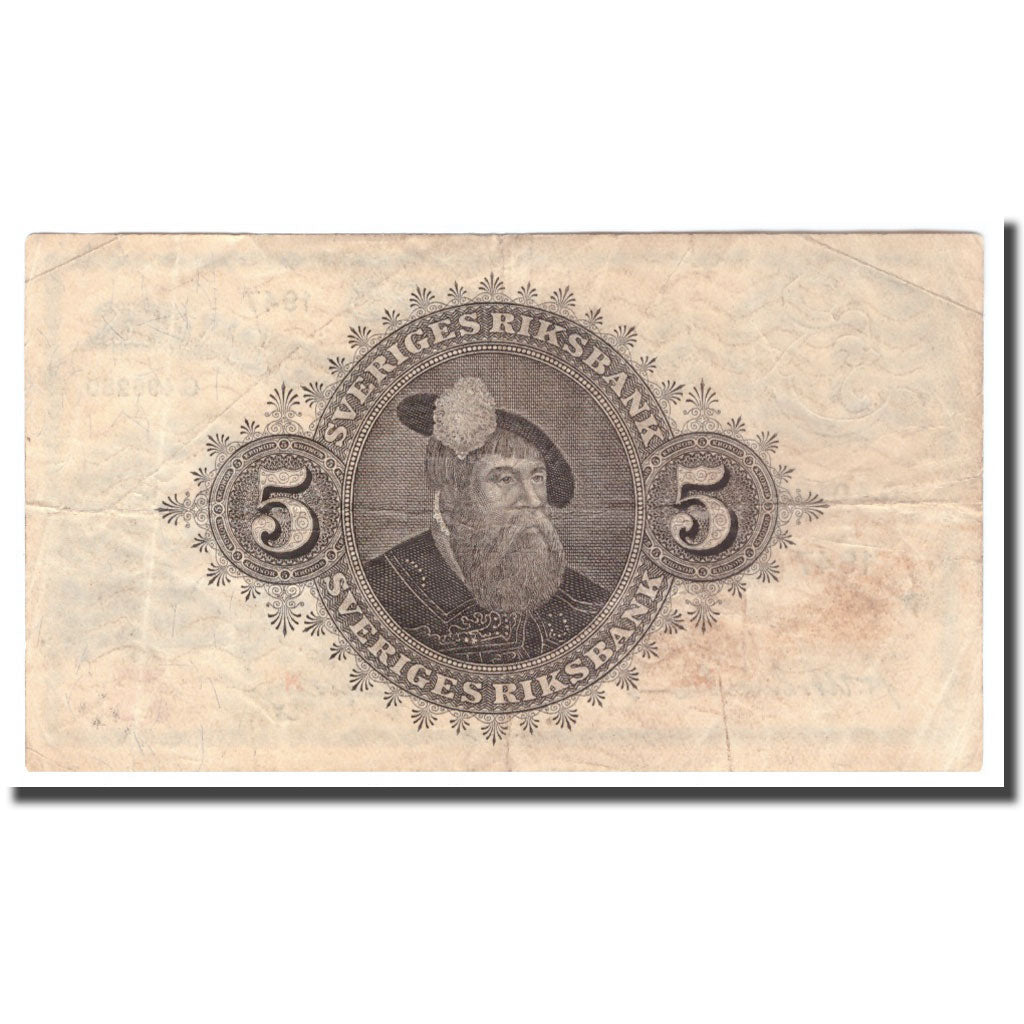 Banknote, Sweden, 5 Kronor, 1947, 1947, KM:33ad, VF(20-25)