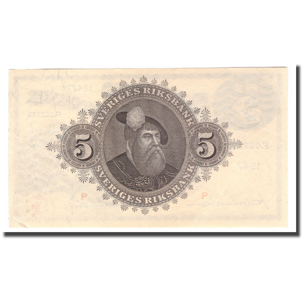 Banknote, Sweden, 5 Kronor, 1947, 1947, KM:33ad, AU(50-53)