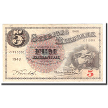 Banknote, Sweden, 5 Kronor, 1948, 1948, KM:33ae, F(12-15)