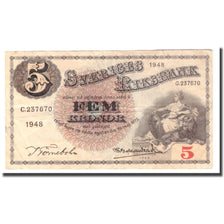Banknote, Sweden, 5 Kronor, 1948, 1948, KM:33ae, F(12-15)