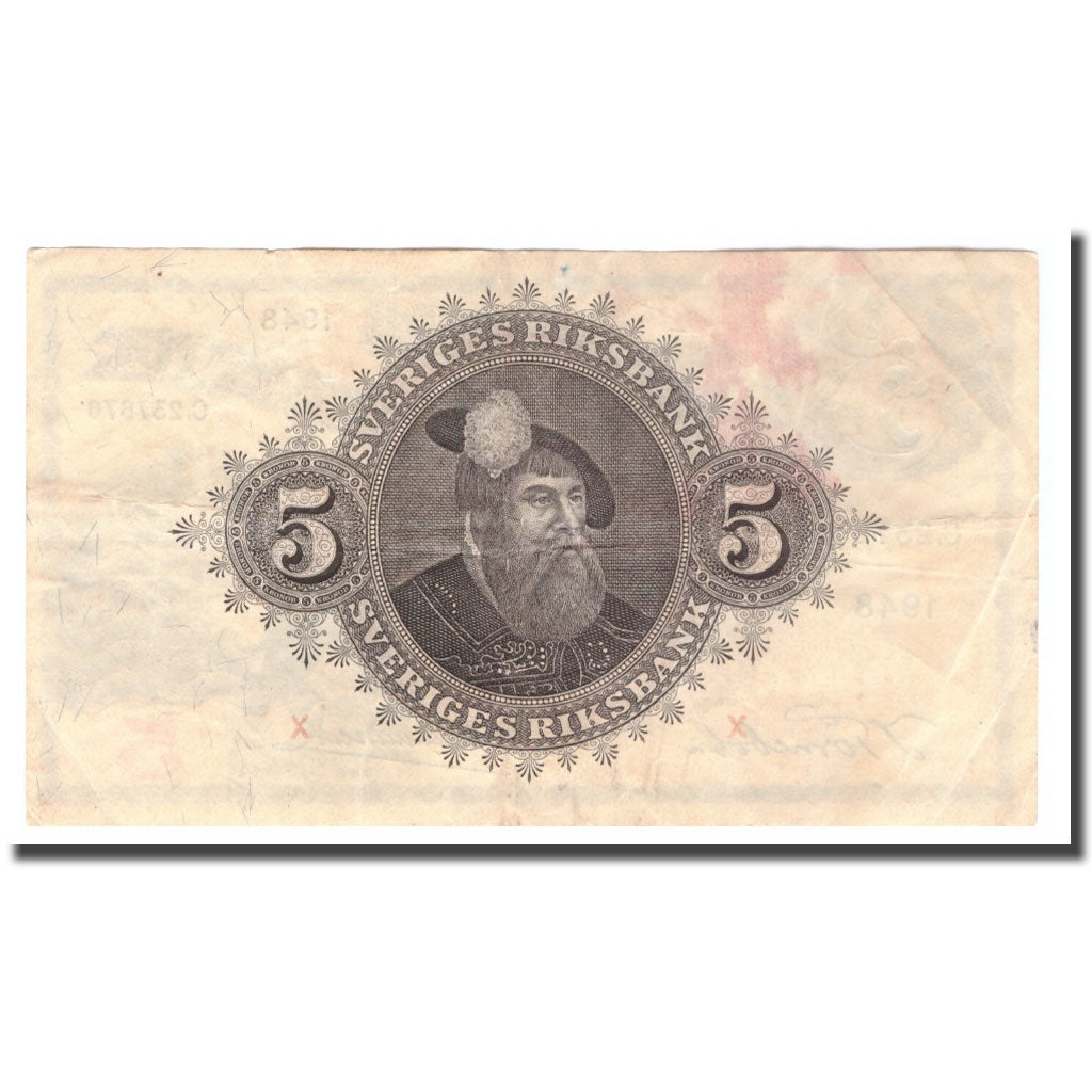 Banknote, Sweden, 5 Kronor, 1948, 1948, KM:33ae, F(12-15)
