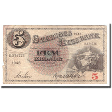 Banknote, Sweden, 5 Kronor, 1948, 1948, KM:33ae, VG(8-10)