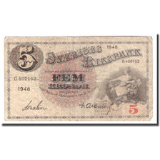 Banknote, Sweden, 5 Kronor, 1948, 1948, KM:33ae, VG(8-10)