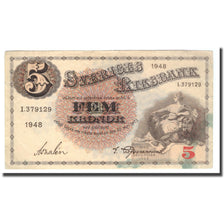 Banknote, Sweden, 5 Kronor, 1948, 1948, KM:33ae, VF(20-25)