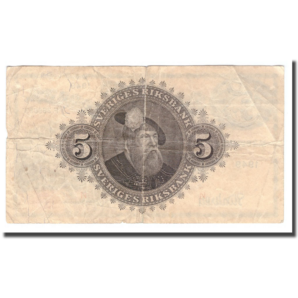 Banknote, Sweden, 5 Kronor, 1949, 1949, KM:33af, VG(8-10)