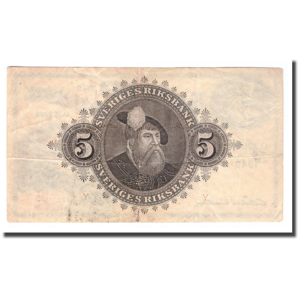 Banknote, Sweden, 5 Kronor, 1949, 1949, KM:33af, VG(8-10)