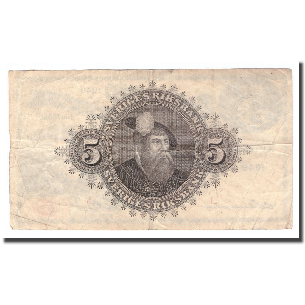 Banknote, Sweden, 5 Kronor, 1949, 1949, KM:33af, VG(8-10)