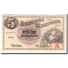 Banknote, Sweden, 5 Kronor, 1949, 1949, KM:33af, F(12-15)