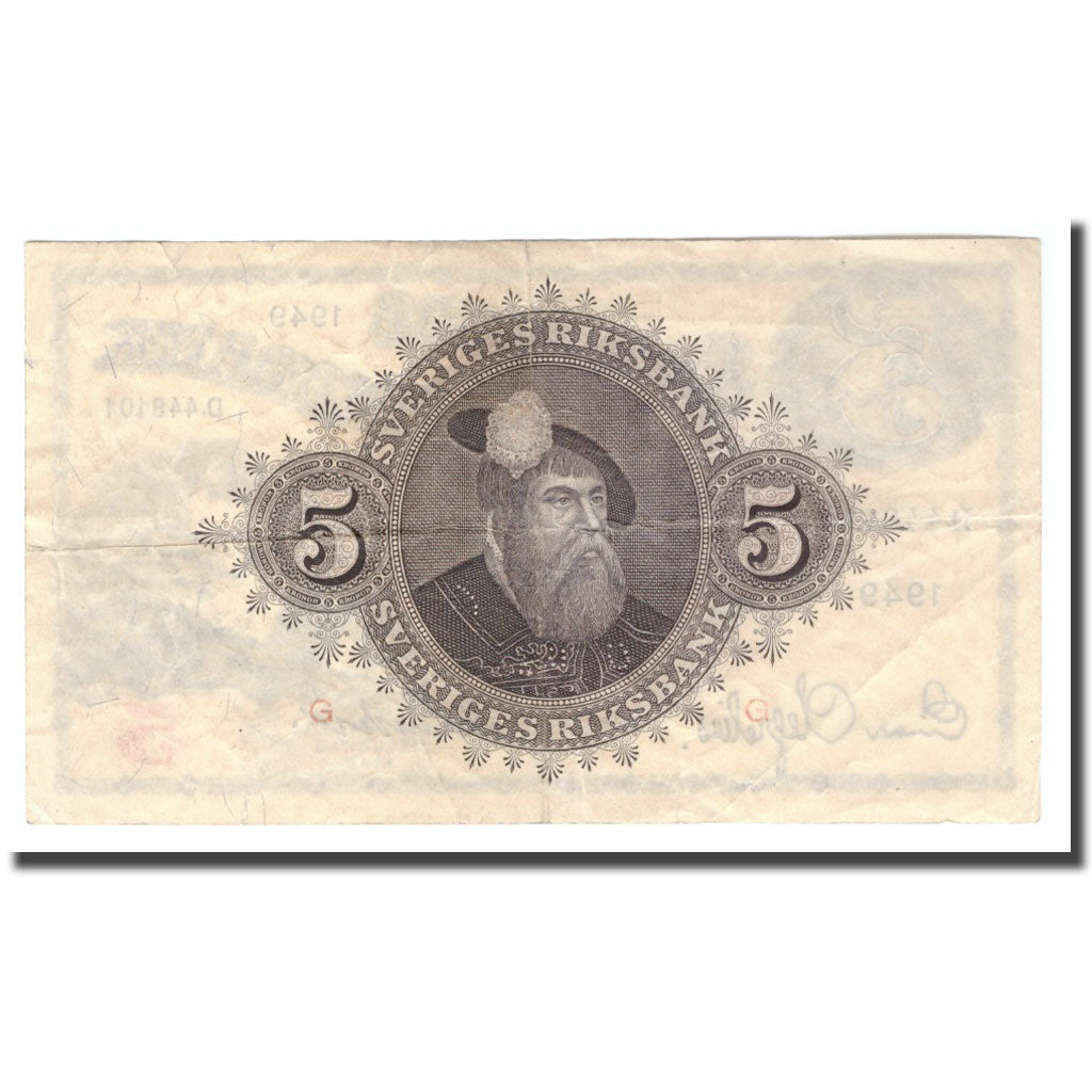 Banknote, Sweden, 5 Kronor, 1949, 1949, KM:33af, F(12-15)