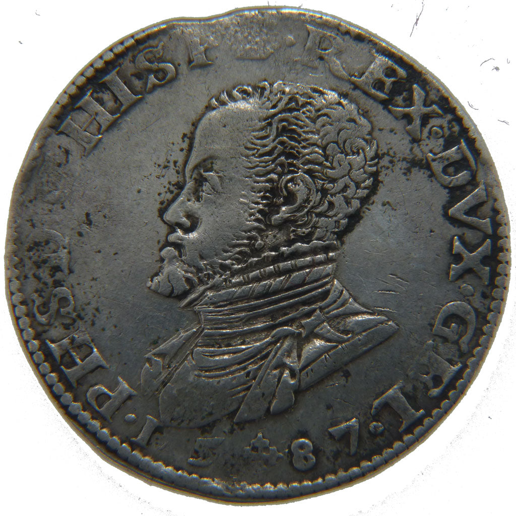 Netherlands, 1/2 Ecu, 1587, Nimega, EF(40-45), Silver, Delmonte #63, 16.90