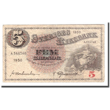 Banknote, Sweden, 5 Kronor, 1950, 1950, KM:33ag, VG(8-10)