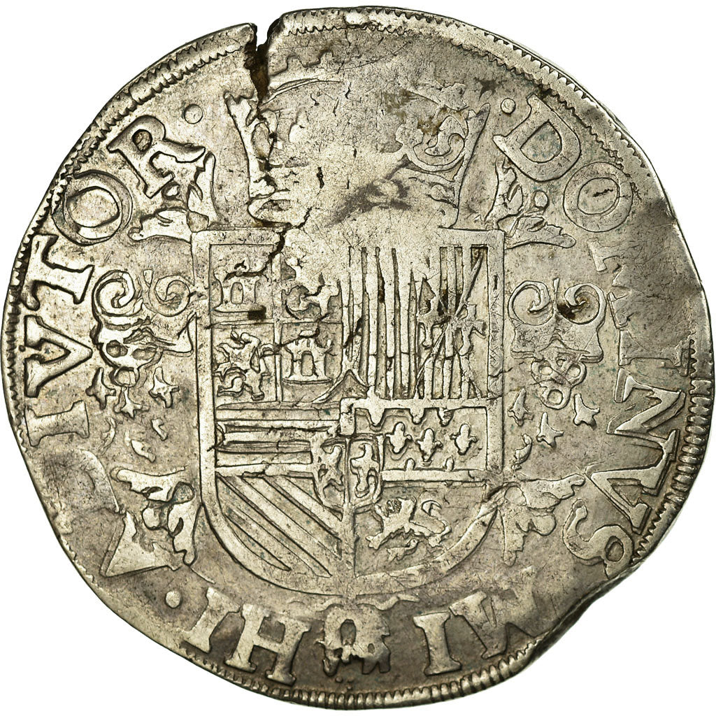 Coin, Netherlands, 1/2 Ecu, 1574, Dordrecht, AU(50-53), Silver, Delmonte:141B