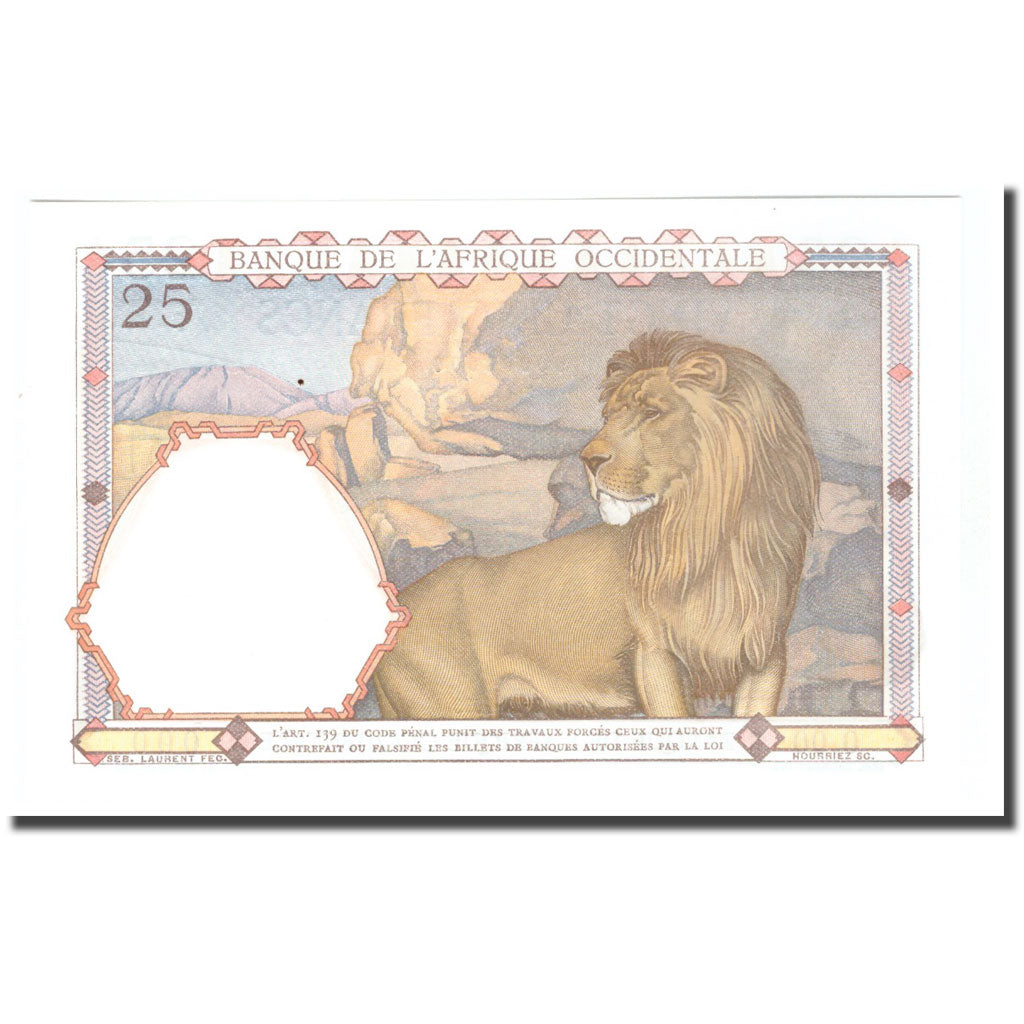 Banconote, Stati dell'Africa occidentale, 25 Francs, 1933, 1933-10-02, Specimen