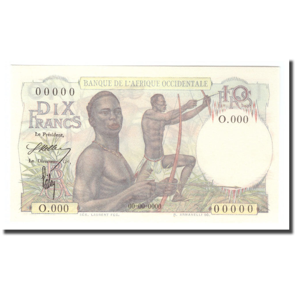 Banknote, West African States, 10 Francs, 0000-00-00, Specimen, KM:37s