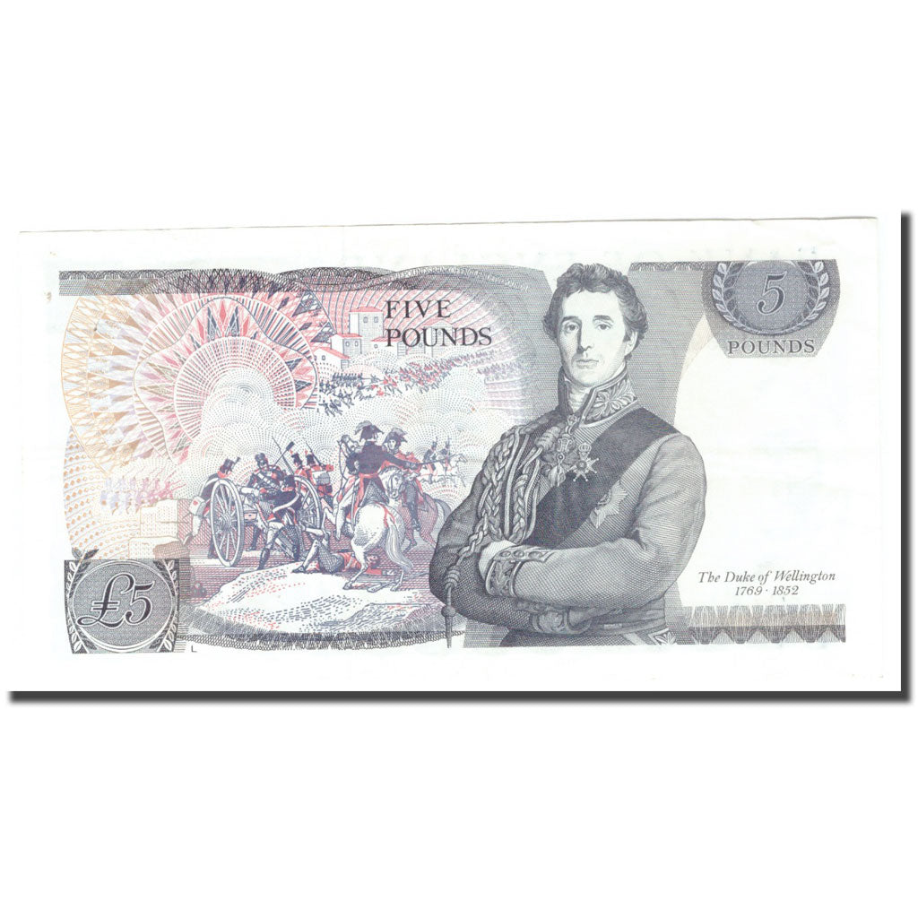 Banknote, Great Britain, 5 Pounds, KM:378e, AU(50-53)