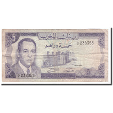 Banknote, Morocco, 5 Dirhams, 1970, 1970, KM:56a, VF(20-25)