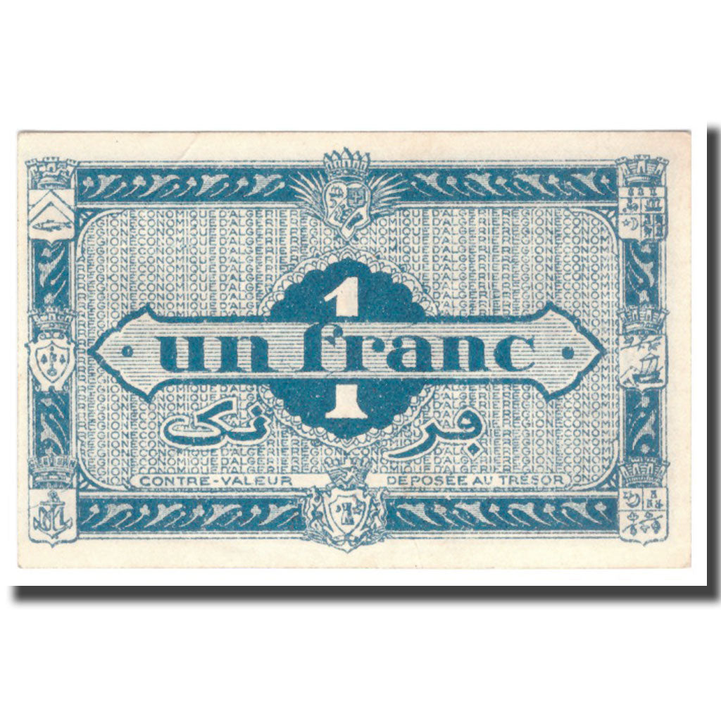 Banknote, Algeria, 1 Franc, 1944, 1944-01-31, KM:101, AU(55-58)