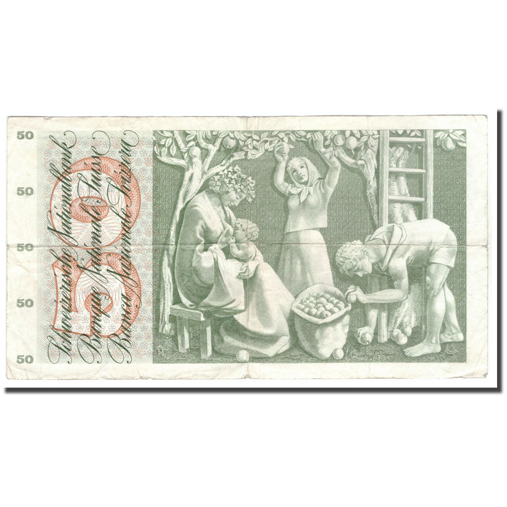 Banconote, Svizzera, 50 Franken, 1969, 1969-01-15, KM:48i, MB