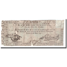 France, 10 Sols, 1791, 1791-08-28, PARIS, VG(8-10)