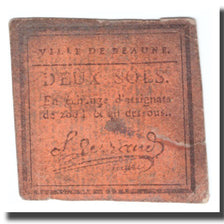 France, 2 Sols, Undated (1791-92), BEAUNE, VF(20-25)