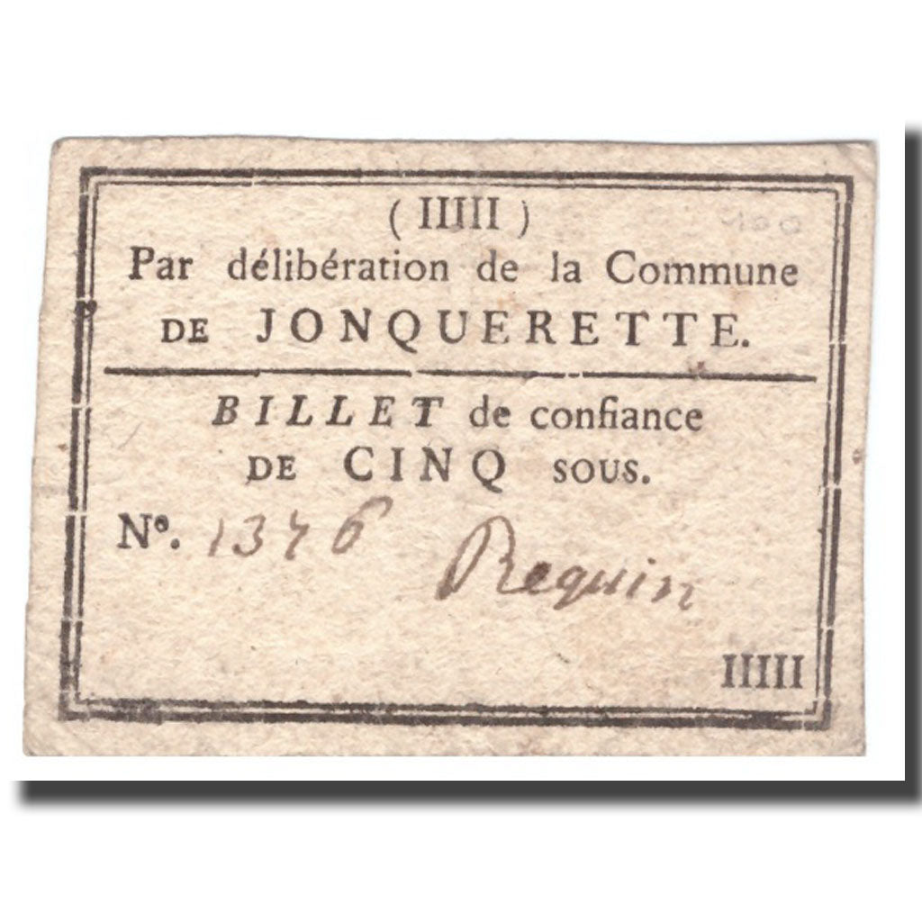 France, 5 Sous, Undated (1791-92), JONQUERETTE, TTB+
