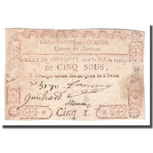 France, 5 Sous, 1792, 1792-06-07, CORNON, VF(30-35)