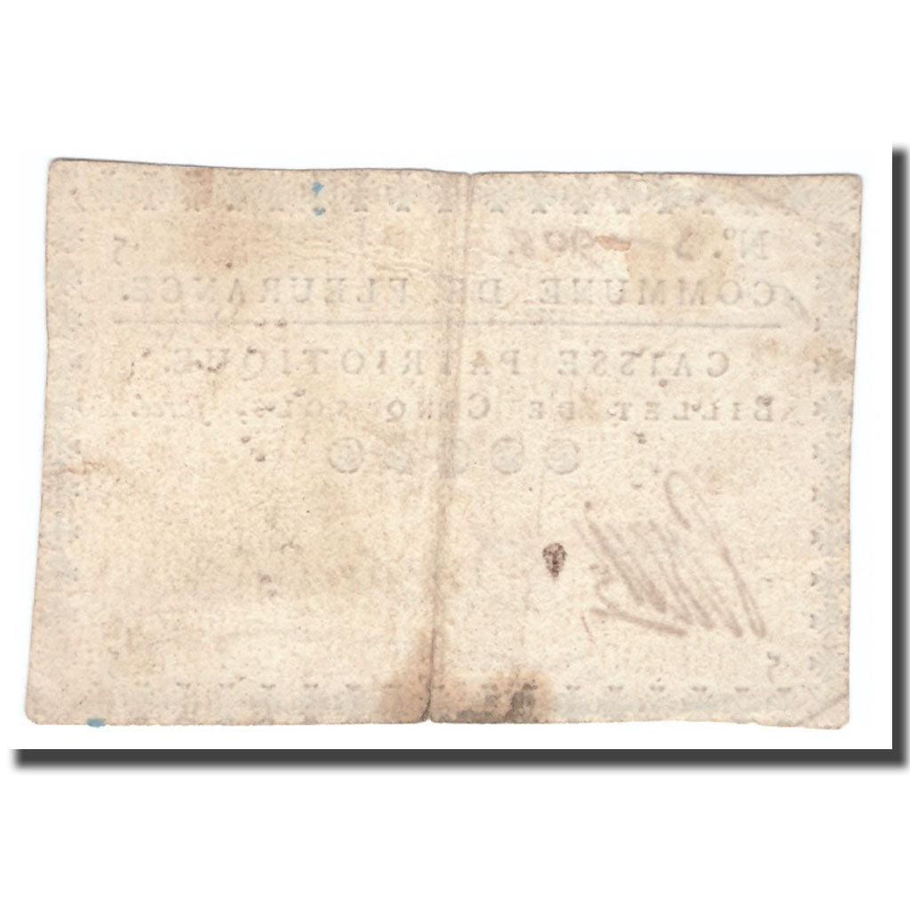 France, 5 Sols, Undated (1791-92), FLEURANCE, EF(40-45)