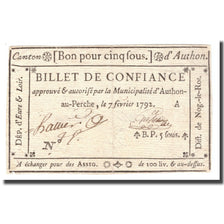 France, 5 Sous, 1792, 1792-02-07, AUTHON, AU(50-53)