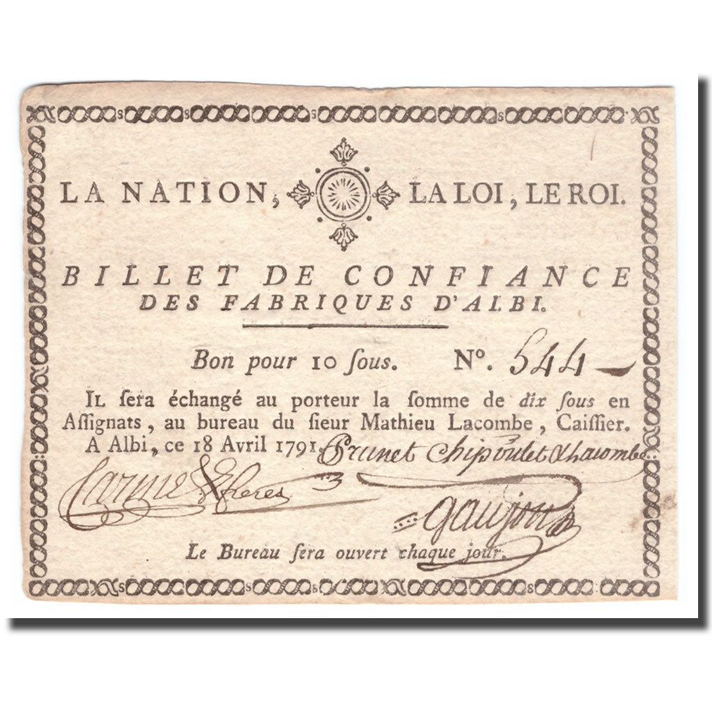 France, 10 Sous, 1791, 1791-04-18, ALBI, AU(55-58)