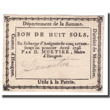 Francja, 8 Sols, Undated (1791-92), HANGEST, AU(55-58)