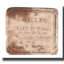 France, 1 Sou, Undated (1791-92), ST-GILLES, VG(8-10)