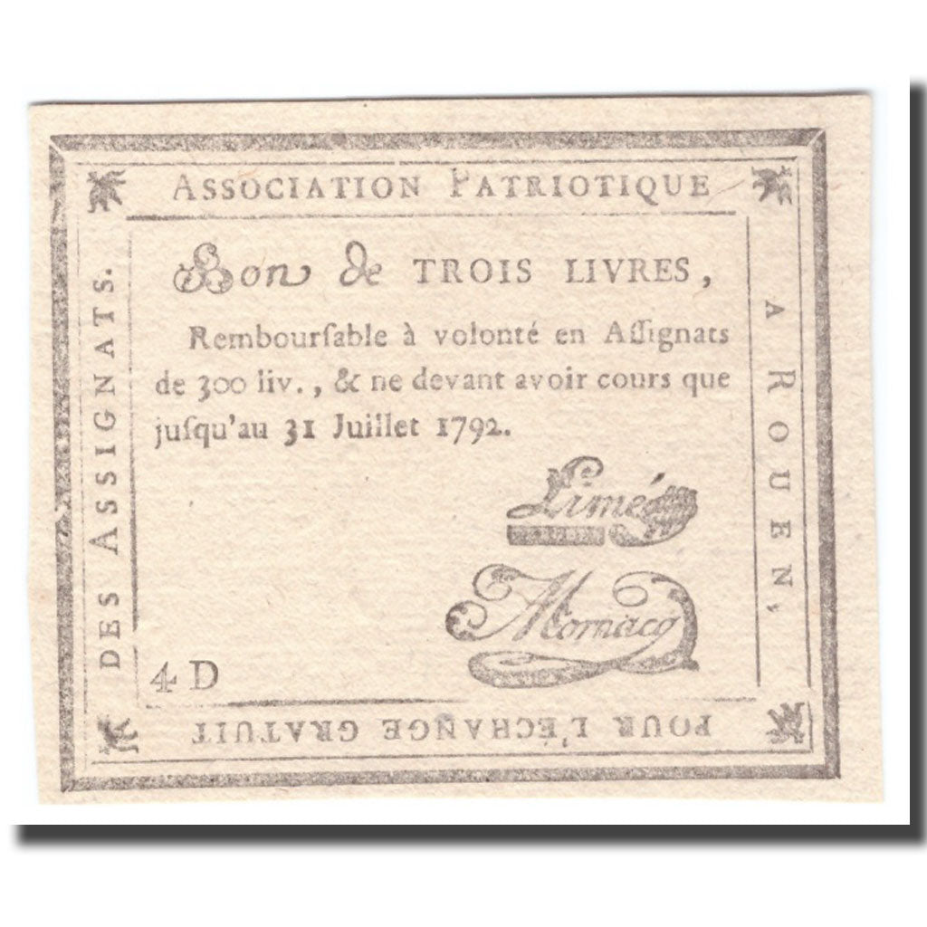 France, 3 Livres, 1792, 1792-07-31, ROUEN, SPL+