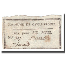 France, 6 Sols, Undated (1791-92), CAVILHARGUES, EF(40-45)