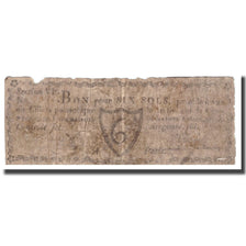 France, 6 Sols, Undated (1791-92), PARIS, VG(8-10)