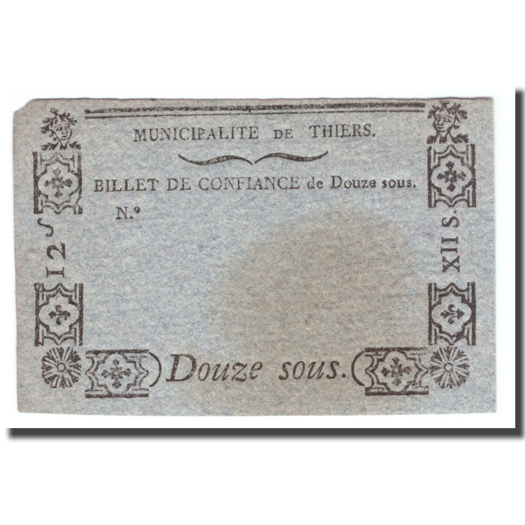 France, 12 Sous, Undated (1791-92), THIERS, EF(40-45)