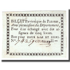 France, 2 Sols, Undated (1791-92), PEZENAS, TTB+