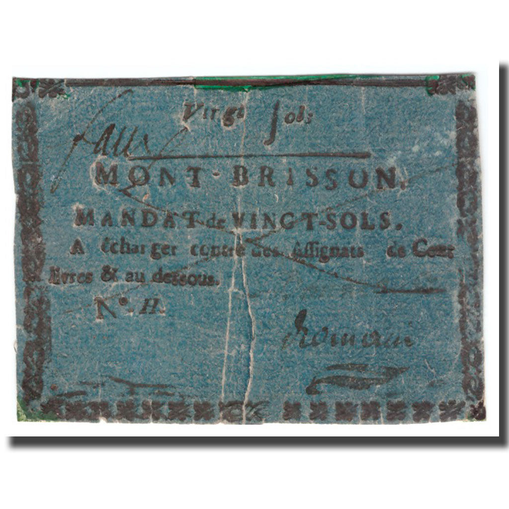 France, 20 Sols, Undated (1791-92), MONT-BRISSON, TB+