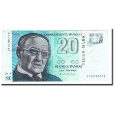 Banknote, Finland, 20 Markkaa, 1993, 1993, KM:123, VF(30-35)