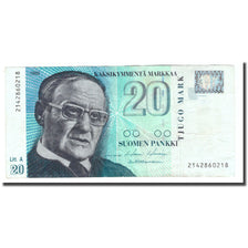 Banknot, Finlandia, 20 Markkaa, 1993, 1993, KM:123, VF(30-35)