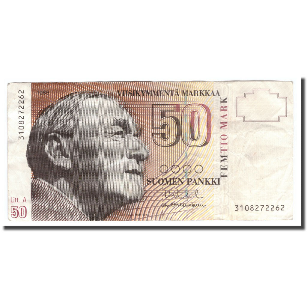 Banknote, Finland, 50 Markkaa, 1986, 1986, KM:118, VF(20-25)