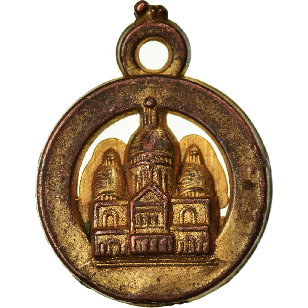 France, Medal, Basilique du Sacré Coeur, Paris, EF(40-45), Copper