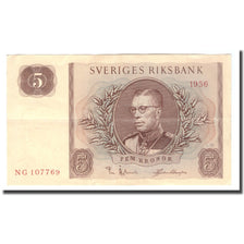 Banknote, Sweden, 5 Kronor, 1956, 1956, KM:42c, EF(40-45)