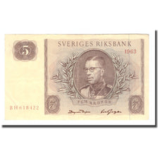 Banknote, Sweden, 5 Kronor, 1963, 1963, KM:50b, EF(40-45)