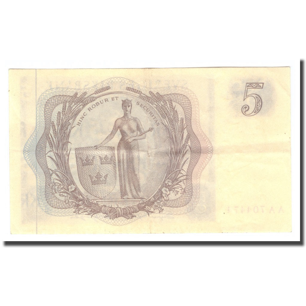 Banknote, Sweden, 5 Kronor, 1963, 1963, KM:50b, EF(40-45)