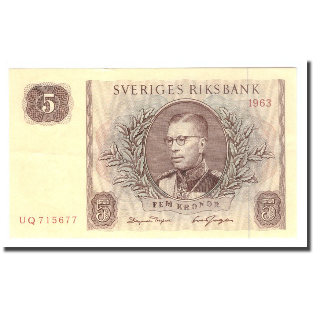 Banconote, Svezia, 5 Kronor, 1963, 1963, KM:50b, BB