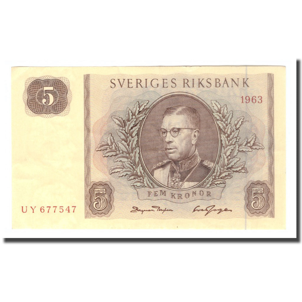 Banconote, Svezia, 5 Kronor, 1963, 1963, KM:50b, BB