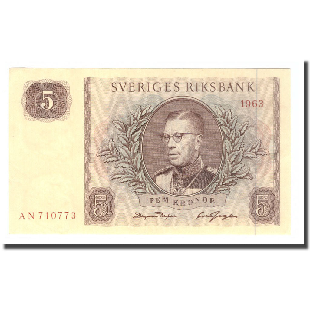 Banconote, Svezia, 5 Kronor, 1963, 1963, KM:50b, BB