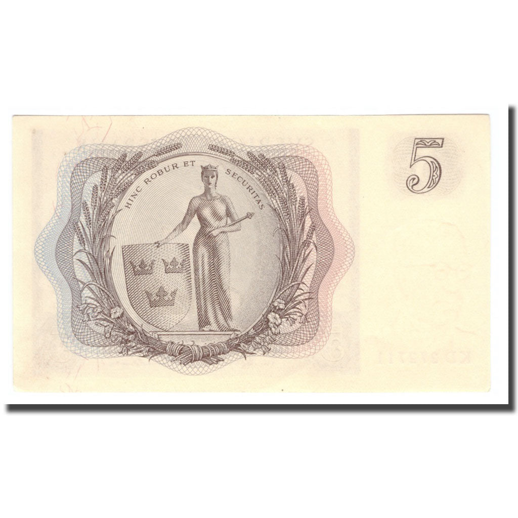 Geldschein, Schweden, 5 Kronor, 1956, 1956, KM:42c, VZ+